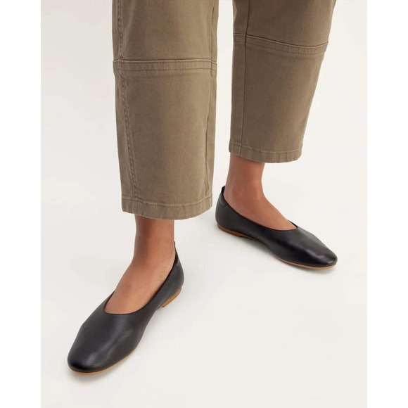 Everlane Shoes - Everlane The Day Glove Shoe US 10 Women's High Vamp Ballet Flat Black Leather
